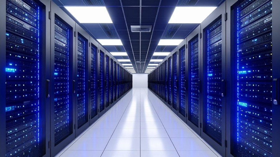 AI-Entwicklungsunternehmen-Team, das Software um einen Code-Bildschirm herum erstellt